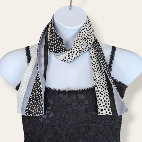 Pleated Polka Dot Skirt & Matching Scarf - Picture 3 of 6